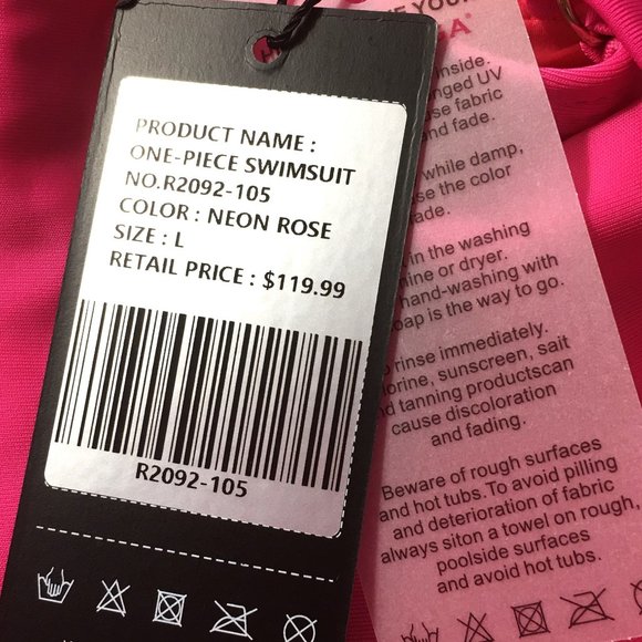 RELLECIGA High Cut Bandeau One Piece Swimsuit  🦩 NEW WITH TAGS! - Picture 9 of 14